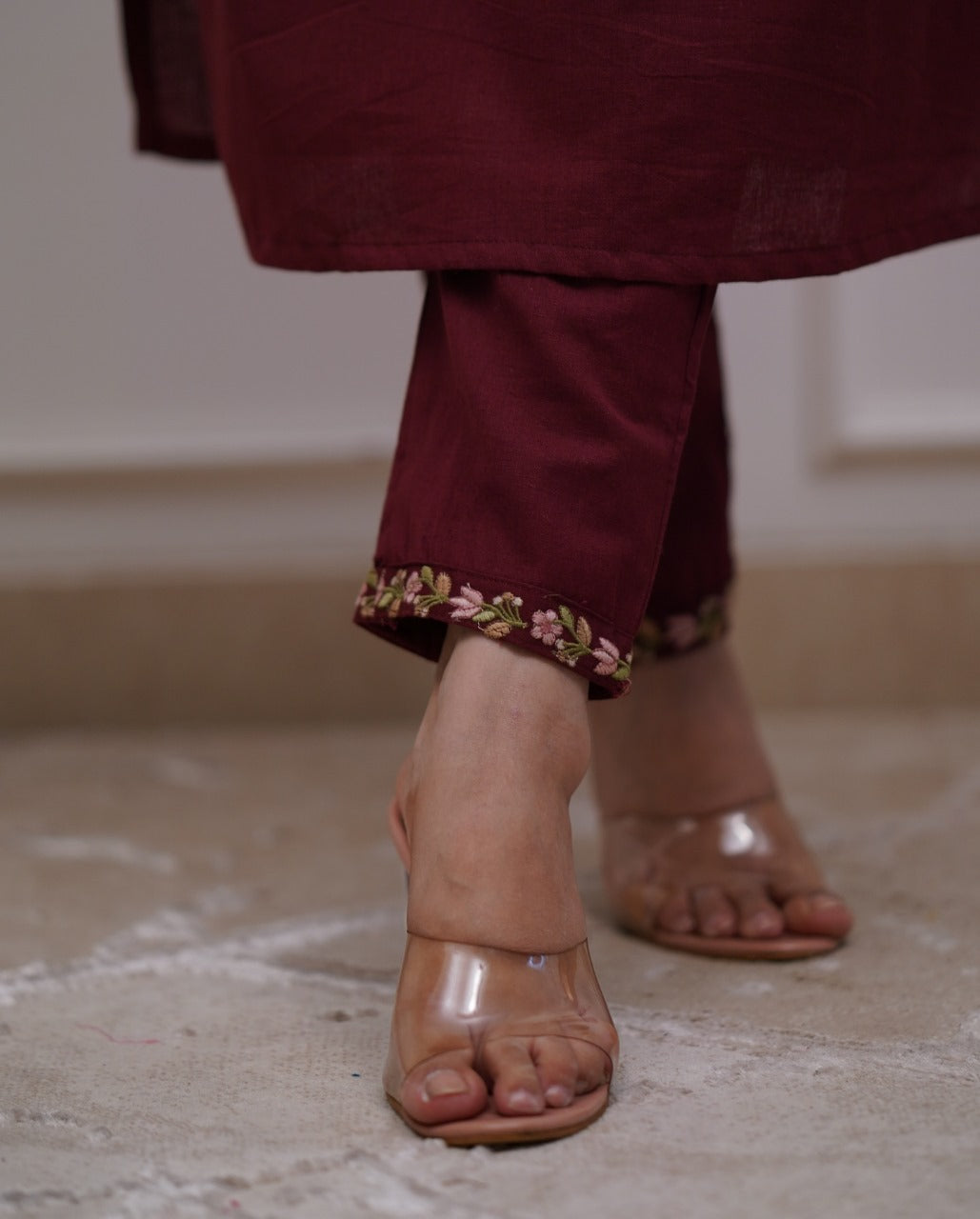 Beautiful Pure Cotton Super Dying Embroidery Suit